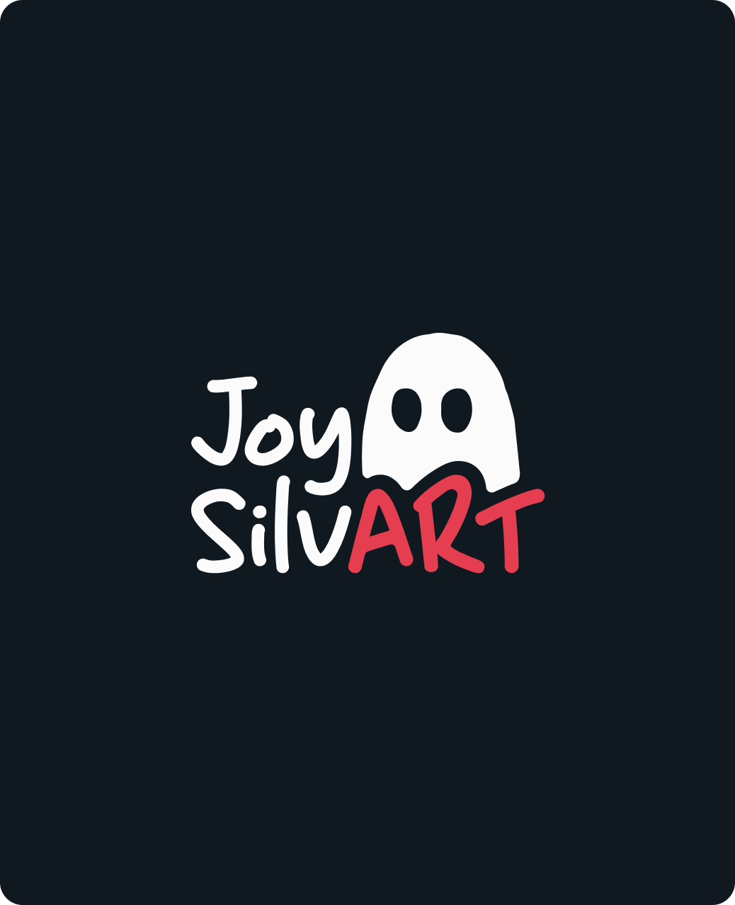 Isologo de Joy SilvART sobre fondo oscuro
